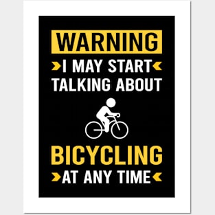 Warning Bicycling Bicycle Bicyclist Cycling Cycle Cyclist Posters and Art